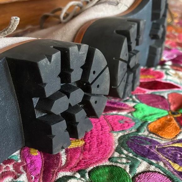 Jeffrey Campbell (8) Stanley Sand Colored Suede Shearling Hiking-Style Booties - Picture 6 of 15